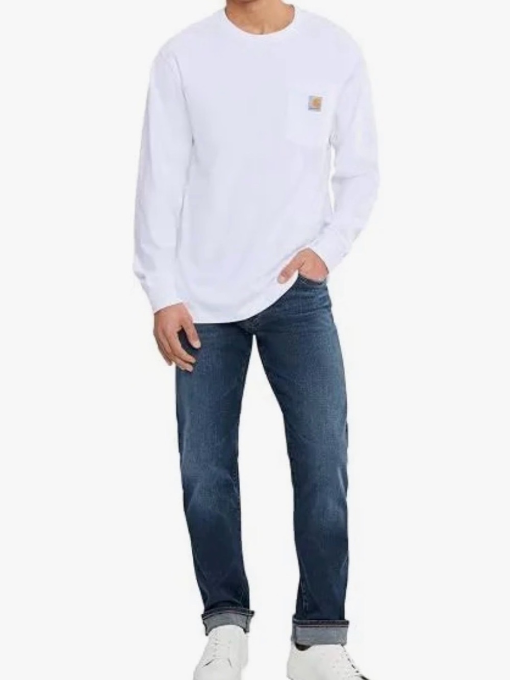 Ag Adriano Goldschmied Men's Slim Straight Jeans in Dark Blue
